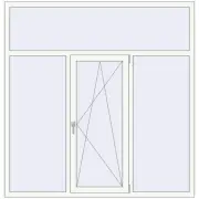 REHAU Brillant-Design 1850x1900 мм Білий (RAL 9016) з двох сторін REHAU Brillant-Design 1850x1900 мм Білий (RAL 9016) з двох сторін