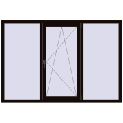REHAU Euro 70 1900x1300 мм BLACK_BROWN з двох сторін REHAU Euro 70 1900x1300 мм BLACK_BROWN з двох сторін