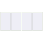 REHAU Euro 60 3100x1400 мм Білий (RAL 9016) з двох сторін