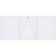 REHAU Euro 60 3170x1370 мм Білий (RAL 9016) з двох сторін REHAU Euro 60 3170x1370 мм Білий (RAL 9016) з двох сторін