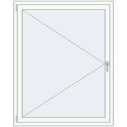 REHAU Euro 60 1170x1500 мм Білий (RAL 9016) з двох сторін REHAU Euro 60 1170x1500 мм Білий (RAL 9016) з двох сторін