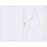 REHAU Euro 60 2200x1700 мм Білий (RAL 9016) з двох сторін