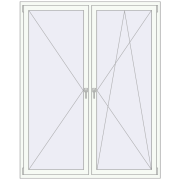 REHAU Brillant-Design 1620x2040 мм Білий (RAL 9016) з двох сторін