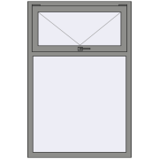 Altest Pony 375 1000x1500 мм RAL 9007 Grey aluminium з двох сторін