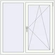REHAU Euro 60 1200x1200 мм Білий (RAL 9016) з двох сторін REHAU Euro 60 1200x1200 мм Білий (RAL 9016) з двох сторін