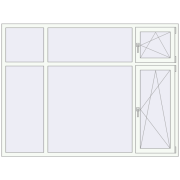 REHAU Euro 70 2200x1650 мм Білий (RAL 9016) з двох сторін