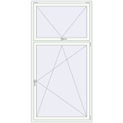 REHAU Euro 60 1200x2400 мм Білий (RAL 9016) з двох сторін