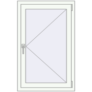 REHAU Euro 60 700x1100 мм Білий (RAL 9016) з двох сторін