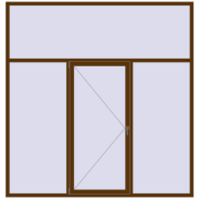 REHAU Brillant-Design 2500x2600 мм WALNUT з двох сторін