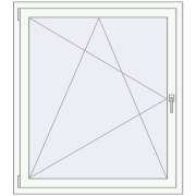 REHAU Euro 60 1100x1250 мм Білий (RAL 9016) з двох сторін