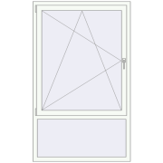 REHAU Euro 70 1100x1800 мм Білий (RAL 9016) з двох сторін