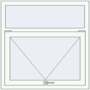 REHAU Euro 60 990x990 мм Білий (RAL 9016) з двох сторін