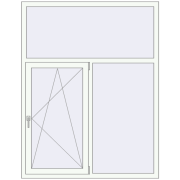 REHAU SYNEGO MD 1400x1800 мм Білий (RAL 9016) з двох сторін