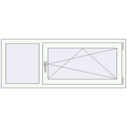 Вікна 1400x550 мм REHAU Brillant-Design Вікна 1400x550 мм REHAU Brillant-Design