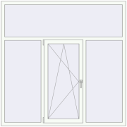 REHAU Euro 60 1800x1800 мм Білий (RAL 9016) з двох сторін