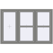Altest Pony 375 1800x1200 мм RAL 9007 Grey aluminium з двох сторін