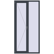 REHAU SYNEGO MD 1050x2180 мм ANTHRACITE_GREY_STRUKTURAL з двох сторін