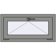 Altest Pony 375 800x400 мм RAL 9007 Grey aluminium з двох сторін Altest Pony 375 800x400 мм RAL 9007 Grey aluminium з двох сторін
