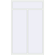REHAU Euro 70 1500x2500 мм Білий (RAL 9016) з двох сторін