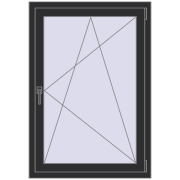 REHAU Brillant-Design 800x1200 мм ANTHRACITE_GREY_GLATT з двох сторін