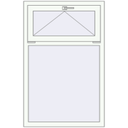REHAU Euro 70 840x1270 мм Білий (RAL 9016) з двох сторін