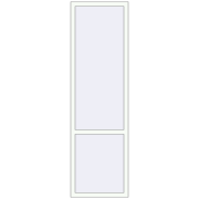 REHAU Euro 70 650x2200 мм Білий (RAL 9016) з двох сторін