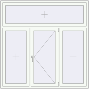 REHAU Brillant-Design 1800x1800 мм Білий (RAL 9016) з двох сторін
