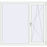 REHAU Euro 70 1600x1500 мм Білий (RAL 9016) з двох сторін