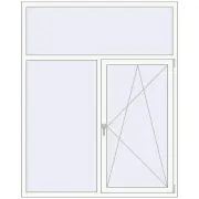 REHAU Euro 70 1600x2000 мм Білий (RAL 9016) з двох сторін