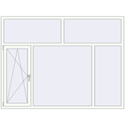 REHAU Brillant-Design 2200x1650 мм Білий (RAL 9016) з двох сторін