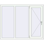 Вікна 1500x1200 мм REHAU Euro 70 Білий (RAL 9016) з двох сторін