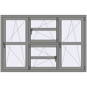 Altest Pony 375 1800x1200 мм RAL 9007 Grey aluminium з двох сторін Altest Pony 375 1800x1200 мм RAL 9007 Grey aluminium з двох сторін