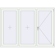 REHAU Brillant-Design 1850x1350 мм Білий (RAL 9016) з двох сторін