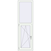 REHAU Euro 70 550x1850 мм Білий (RAL 9016) з двох сторін