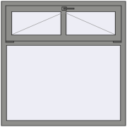Altest Pony 375 1200x1200 мм RAL 9007 Grey aluminium з двох сторін