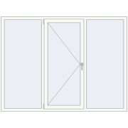REHAU Euro 70 2050x1550 мм Білий (RAL 9016) з двох сторін