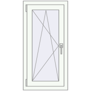REHAU Euro 70 500x1000 мм Білий (RAL 9016) з двох сторін