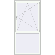 REHAU Brillant-Design 960x1980 мм Білий (RAL 9016) з двох сторін