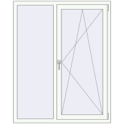 REHAU SYNEGO MD 1220x1520 мм Білий (RAL 9016) з двох сторін