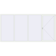 REHAU Euro 60 4000x2000 мм WALNUT ззовні REHAU Euro 60 4000x2000 мм WALNUT ззовні