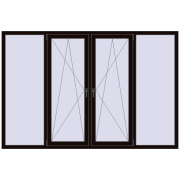 REHAU SYNEGO MD 2400x1600 мм BLACK_BROWN з двох сторін