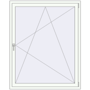 REHAU Euro 60 1240x1540 мм Білий (RAL 9016) з двох сторін
