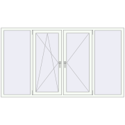 REHAU Euro 70 2300x1300 мм Білий (RAL 9016) з двох сторін