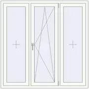REHAU Euro 70 1500x1500 мм Білий (RAL 9016) з двох сторін REHAU Euro 70 1500x1500 мм Білий (RAL 9016) з двох сторін