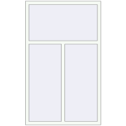 REHAU Euro 60 1100x1800 мм Білий (RAL 9016) з двох сторін