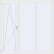 Вікна 2000x2000 мм REHAU Brillant-Design Білий (RAL 9016) з двох сторін