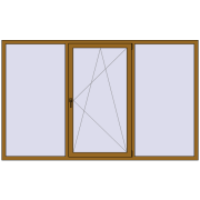 REHAU Brillant-Design 2570x1570 мм LIGHT_OAK з двох сторін