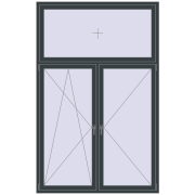 Altest Pony 375 1600x2500 мм RAL 7016 Anthracite grey з двох сторін Altest Pony 375 1600x2500 мм RAL 7016 Anthracite grey з двох сторін