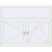 REHAU Euro 70 1760x1400 мм Білий (RAL 9016) з двох сторін
