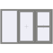 Altest Pony 375 1800x1200 мм RAL 9007 Grey aluminium з двох сторін